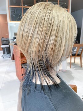 バブ バイネオリーブ(Bab by neolive) インナーカラー☆ハイトーンウルフ