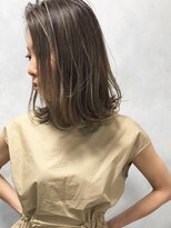 リンクス トウキョウ(LINKS TOKYO)&nbsp;脱白髪染め　細めハイライト　大人ボブ　透明感　くすみブルー