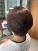 ショートボブ　ヘッドスパ　髪質改善　ツヤカラー