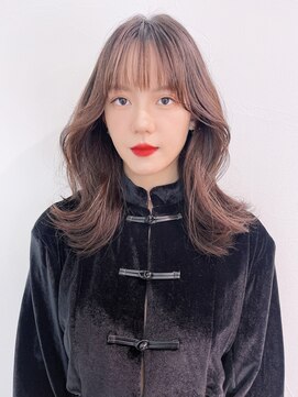 アイティーバイアルバム 八王子店(IT by ALBUM) ワンホンヘアミディアムロング_大人ガーリーチョコレート_29127