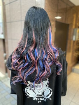 スタジオフツーロ バイ ビーヘアー(STUDIO FUTURO by BEhair) ユニコーンカラーエクステ