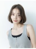 大人かわいい前髪セシルカットココアブラウンフリンジウェーブ