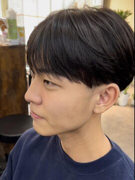 オーバー(OVER) #シースルーバング#メンズマッシュ#韓流マッシュ#下関