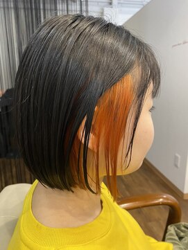 グレイスヘアーラン(grace hair Lan) ＊イヤリングカラーオレンジ＊