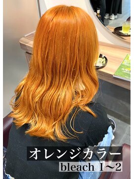 ヘアークリアー せんげん台 個性派大人のオレンジカラー ダブルカラー ムルギョル巻き 韓国