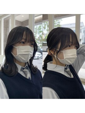 アネラ(Anela) 縛って可愛い顔周りカット/顔周りカット/オリーブグレー【山中】