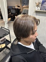 ラック(LUCK)&nbsp;メンズバレイヤージュ/船橋/くすみベージュ/細めハイライト