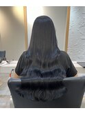 縮毛矯正.レイヤーカット.ブルーブラック.髪質改善. 黒髪