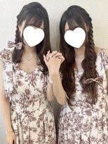 編みたらし　渋谷ヘアメ　アイドルヘア　お揃いヘアメ
