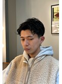 【冬は襟足スッキリ!】パーマ×メンズショート