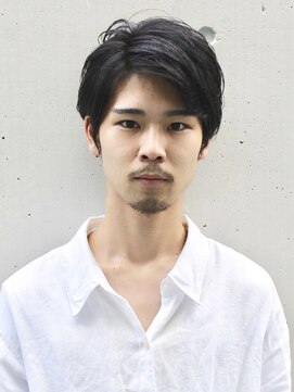 ソト 銀座(soto.) ブルーブラック/フェザーパーマ/刈り上げセンターパート［銀座］