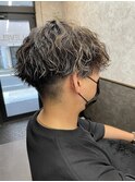 波巻きスパイラル 波巻きパーマ ハイライト メッシュ 葛西メンズ