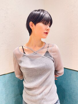 ロンド レグリーズ 立川(Lond leglise) ショート/オリーブグレー/グランマッシュ/小顔/前髪/顔周り/立川