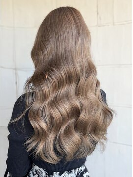 20代30代シークレットハイライト×透明感カラー抜け感ロングヘア