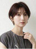 大人可愛い30代40代50代小顔マッシュショート丸みショート