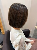 カミエ(kamie)&nbsp;ツヤのあるブラウンボブ × カット＆カラーで理想の髪へ