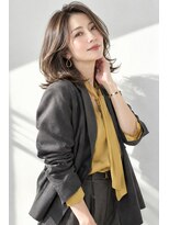 アッシュ 学芸大学店(Ash)&nbsp;セミロング/大人女性/ベージュアッシュ/白髪ぼかし/髪質改善