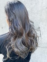 アイティー バイ アルバム 中野店(IT by ALBUM) グレージュグラデーション_セミウェットウェーブ_ba307022