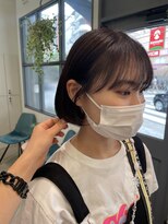 ジラソル(girasol)&nbsp;切りっぱなしボブサイドバング内巻きワンカールスタイル