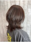 【大人可愛い】【外ハネミディアム】