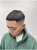 スキンフェード×クロップ