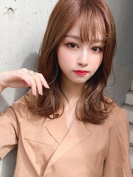 ラルユー 金山(LallYou) 黒髪/グレーベージュ/レイヤーロング/前髪パーマ