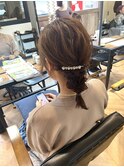 お呼ばれヘア編みおろしアレンジ