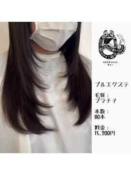 エクステンション キュー(extension Q) プルエクステ/プラチナ毛質42cm(胸上)