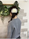 袴サイドあみおろしアレンジ【立川/袴着付け/立川/国立】