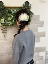 ロカット サロン(Roquat Salon)&nbsp;袴サイドあみおろしアレンジ【立川/袴着付け/立川/国立】