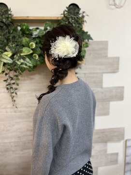 ロカット サロン(Roquat Salon) 袴サイドあみおろしアレンジ【立川/袴着付け/立川/国立】
