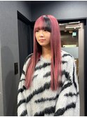 #ピンクカラー#ロングヘア#エクステ#デザインカラー