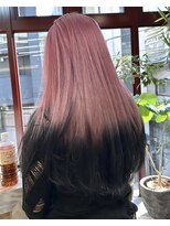 ヲタク(wotaku.)&nbsp;ピンクカラー裾カラーデザインカラーピンクラベンダーブリーチ