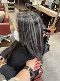 脱白髪染め×コントラストハイライト