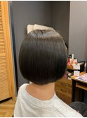 オリーブグレージュ［黒髪/ボブルフ/ネビージュ/小顔/ワンレン］