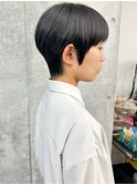＊黒髪ショート丸みショート前髪ありマッシュショート30代40代1