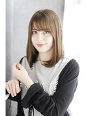 ワンレンボブルフ小顔ネビージュブリーチ縮毛矯正黒髪質改善/084