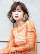 ニューヨークニューヨークマザーズ(NYNY Mothers)&nbsp;ベージュインナーカラー/ゆるふわパーマ風スタイル/レイヤーボブ