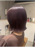 ◎くびれbob/切りっぱなし◎暖色カラー◎ピンクラベンダー◎