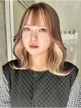 サクラ オモテサンドウ(SAKURA) フェイスフレーミング×ブリーチありダブルカラー/表参道