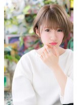 カバーヘア イヴ 戸頭店(COVER HAIR EVE)&nbsp;前下がりハイトーンカラー小顔ボブショートc720代30代40代