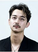 フェザーショート ニュアンスパーマ スポットパーマ 韓国メンズ