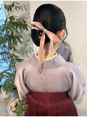 袴ヘア 卒業式ヘアセット シニヨン
