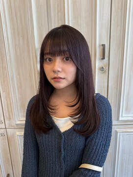 トリコ 梅田茶屋町店(trico) ラベンダーブラウン × レイヤーカット