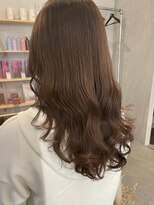 シェル 津山の手店(shel) ブリーチなし/ミルクティーベージュ/夏カラー/ウェーブヘア