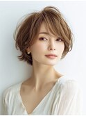 40代50代60代/脱白髪染め白髪ぼかしハイライト/くびれショート