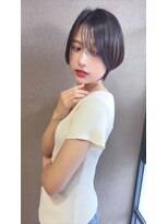 ダム(DaM)&nbsp;ナチュラルボブ前髪ありイメチェン20代30代40代ショートボブ