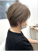 40代50代◎ハイライト白髪ぼかしふんわり大人ショート