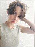 Aimee フェミニンボブ×オリーブベージュ