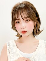アリュウル 表参道 青山(Allure) 韓国風Aラインボブ【水越ショコラベージュ　カール　くびれヘア